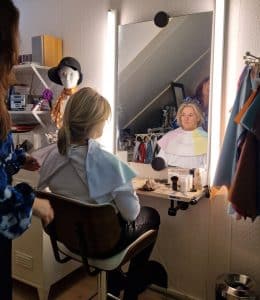 Kleuranalyse. Opleggen kleurenkraag met pasteltinten bij klant door Leny Verhoeven, I-CATCH Breda - Brabant